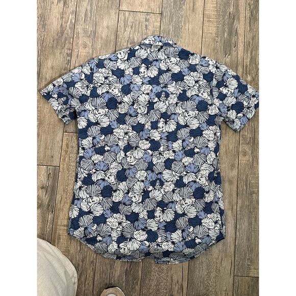 Disney Little Mermaid Sebastian Flounder Hawaiian Button-Up Shirt Size XS - Picture 5 of 5